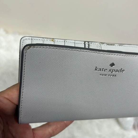 Kate Spade New York Cameron Large Slim Bifold Wallet Gray - Picture 6 of 6
